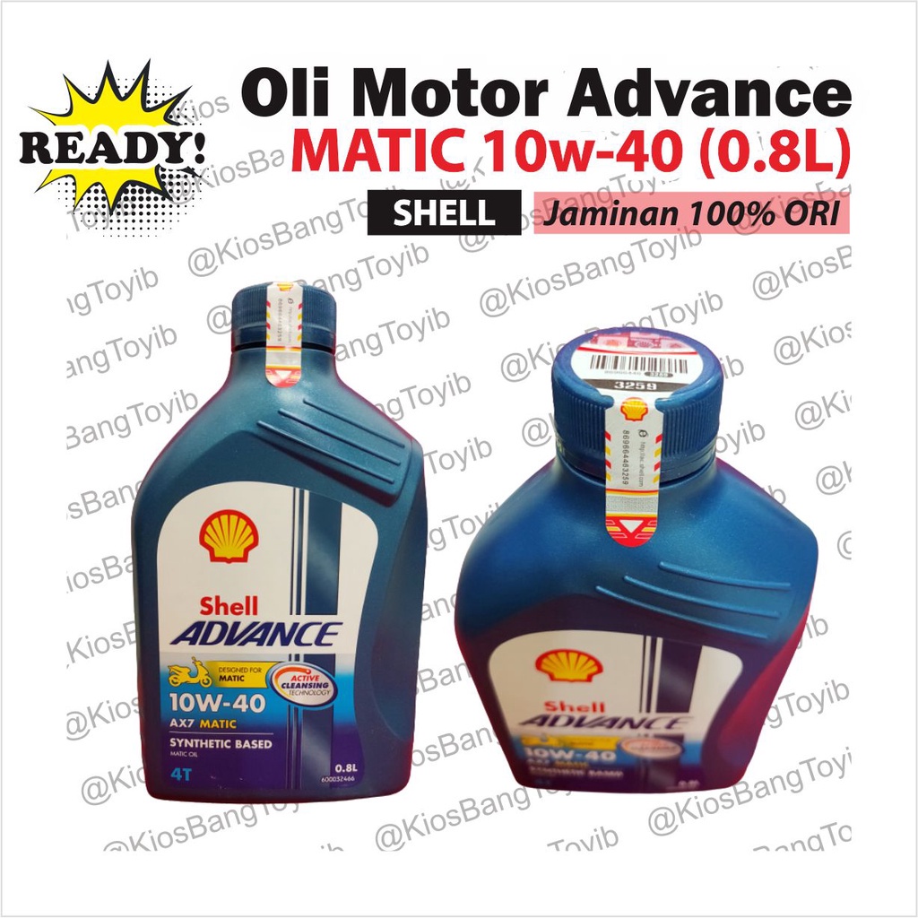 Oli Motor Bebek Matic ORIGINAL SHELL Advance 10W-40 (0.8L)