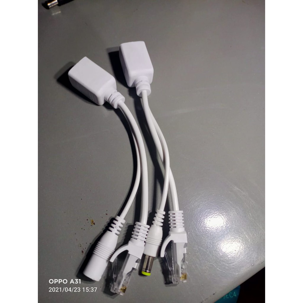 Kabel POE Splitter, Compatible for IP Camera, CCTV, Network, LAN Tools, DLL