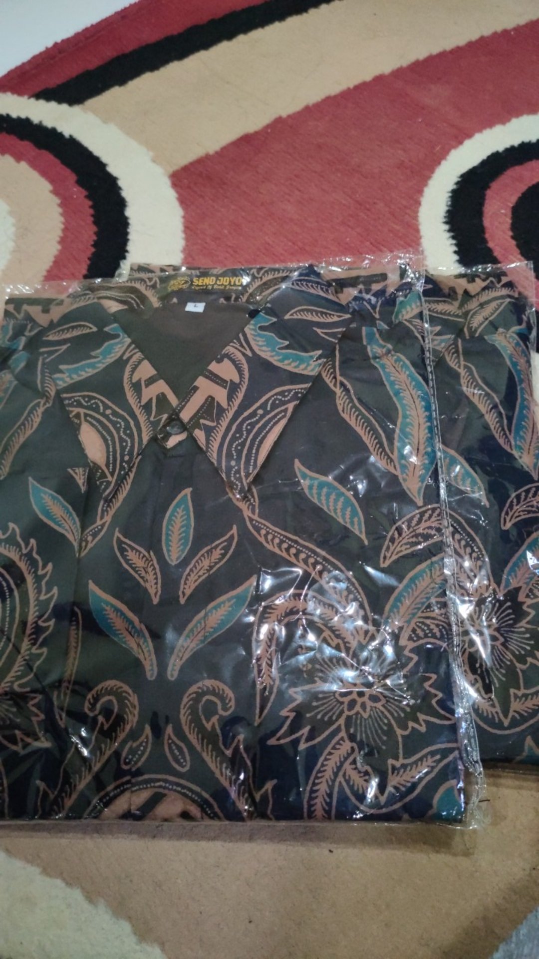 Kemeja Batik Pria Lengan Panjang Mahardika Navy Full Furing Baju Hem Atasan Premium Modern Katun