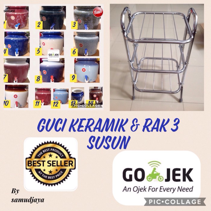 TERMURAH  guci galon keramik &amp; kaki guci chrome plated