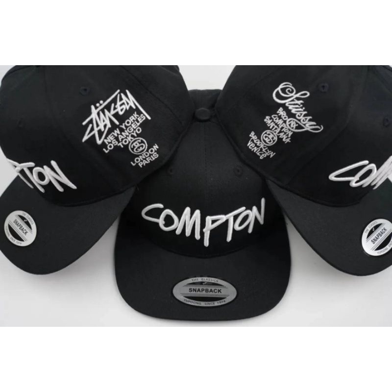Topi Snapback Import Compton Unisex Hat Baseball Cap Distro Surfing Fashion Hip Hop Pria Wanita Spor