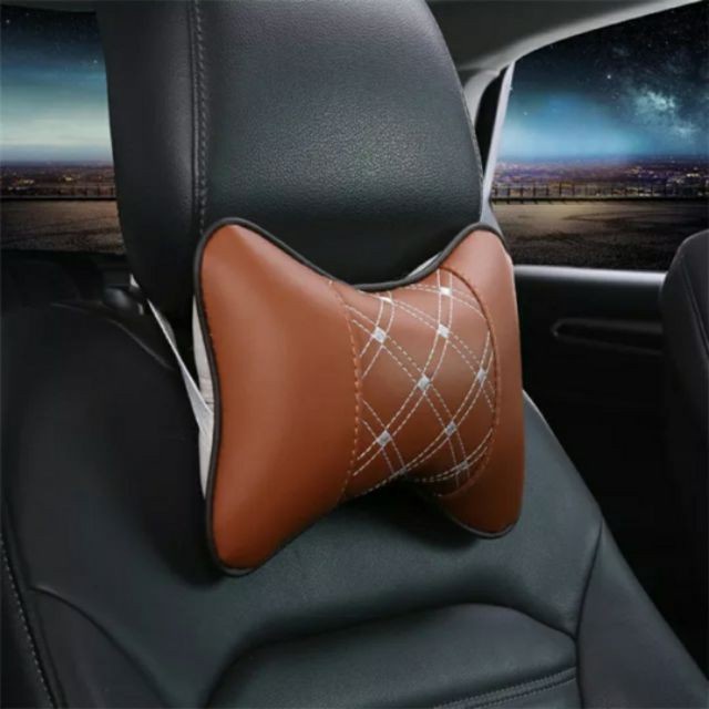 1pcs/new car headrest neck pillow Pelindung Leher Kursi Bantal Kepala Danny leather car pillow