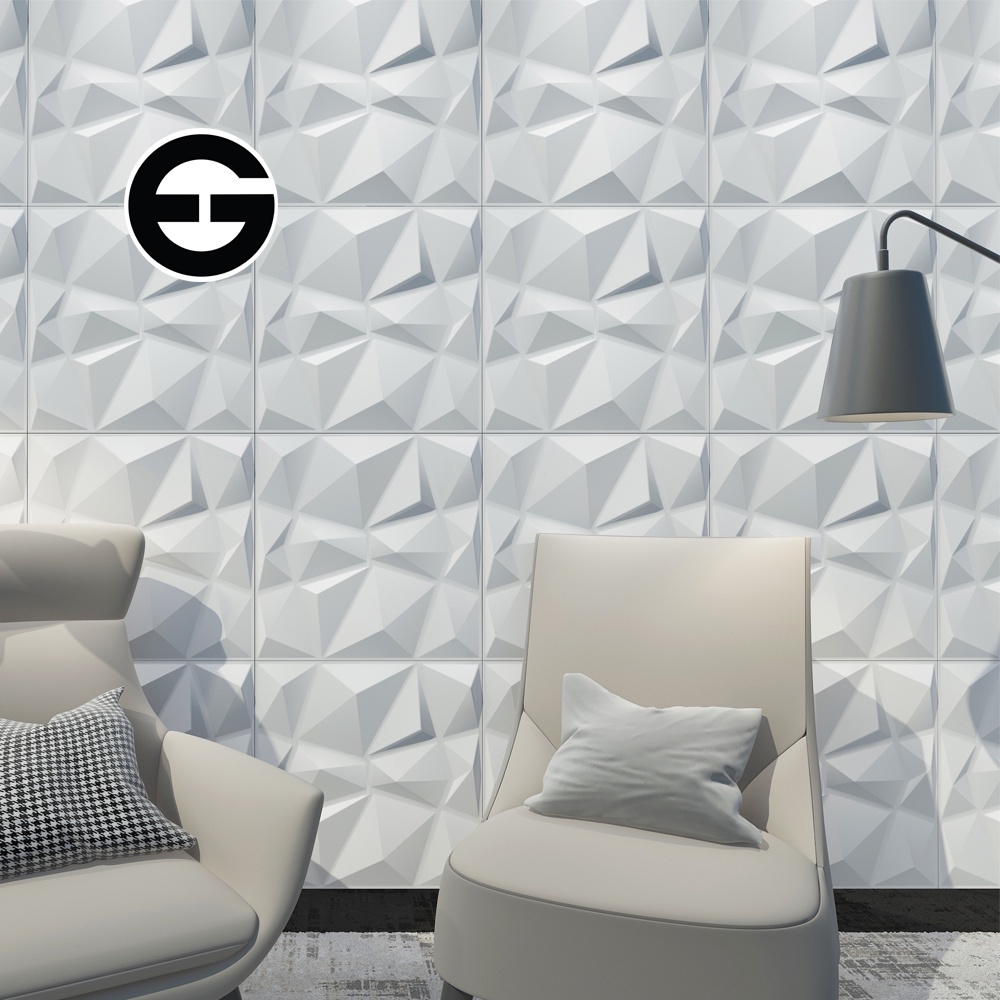 WA Wallpaper Foam 3D Batik Panel Diamond Triangle Dinding Sticker-3