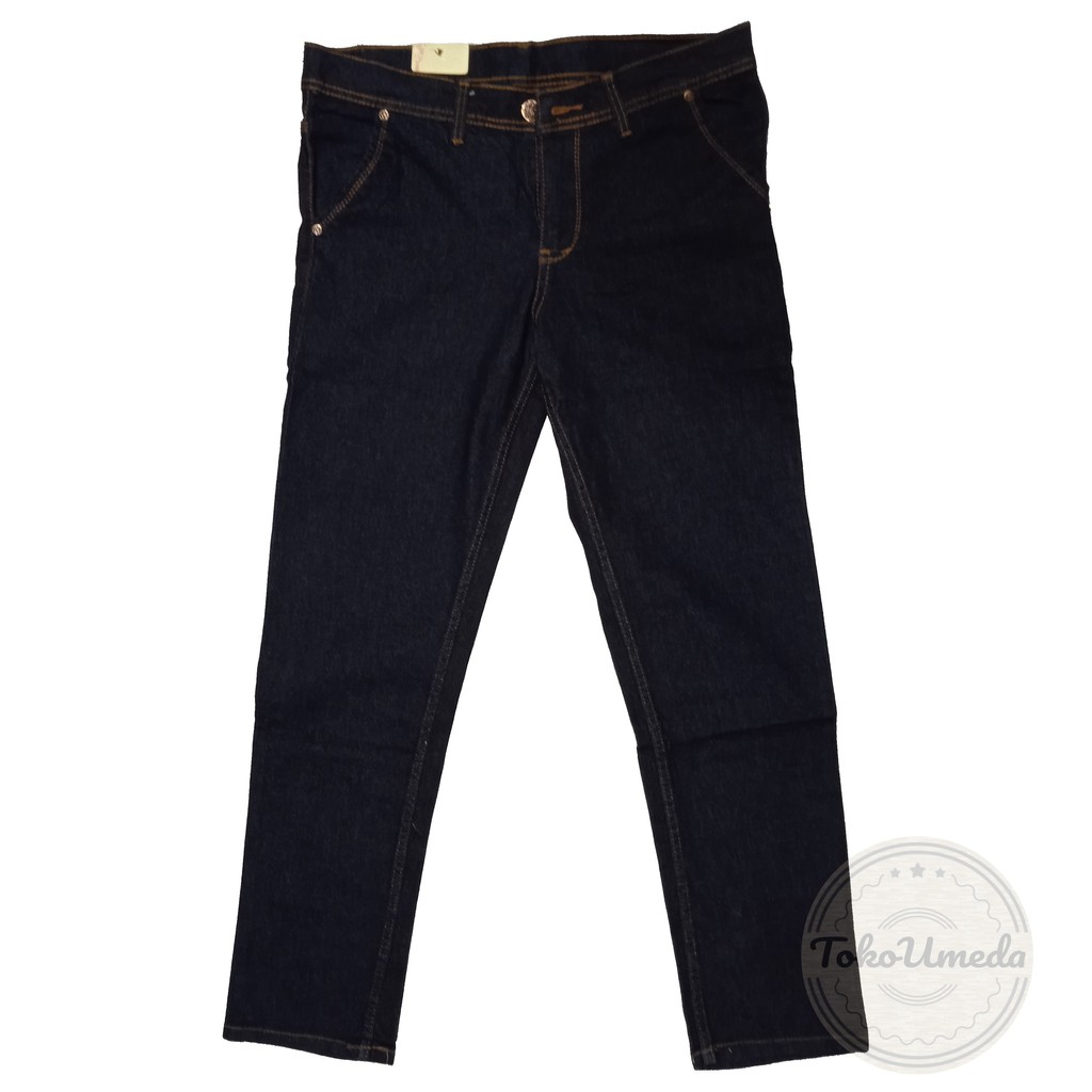 Celana Jeans Pria Panjang Straight Cut Slim Fit Stretch Denim