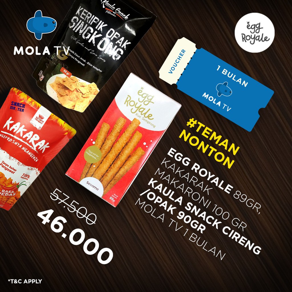 Paket 3 Snack Eggroll Free Makaroni Free Kaula Snack FREE Mola TV 1 Bulan