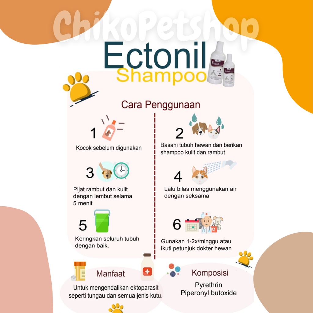 Ectonil Shampo SB Vetcare Dog/Cat 250ml untuk anjing dan kucing