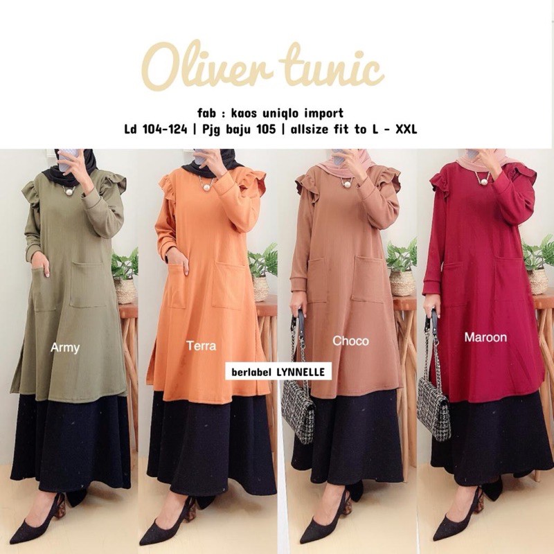 Oliver Tunik Kaos Rempel Bahu
