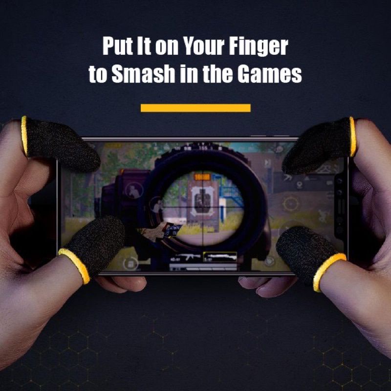 SARUNG JARI JEMPOL GAMER ANTI KERINGAT / BASAH GAME PUBG MOBILE LEGEND FREE FIRE SEPASANG 2PCS COD