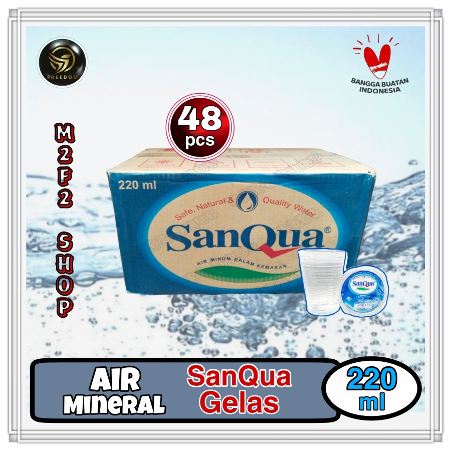 Jual Air Mineral Sanqua Gelas 220 Ml Kemasan Karton Shopee Indonesia 7637