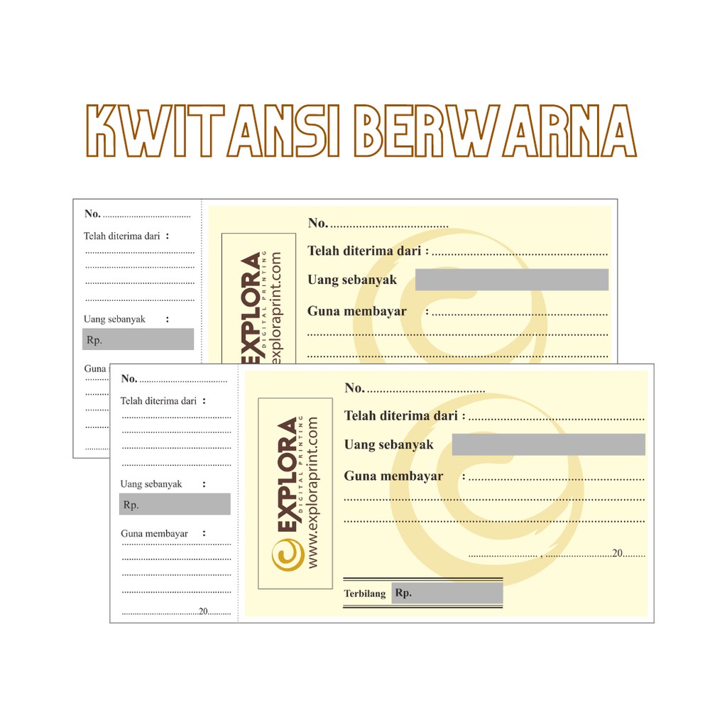 Jual Buku Kwitansi 20 Halaman Custom Murah Berwarna Shopee Indonesia