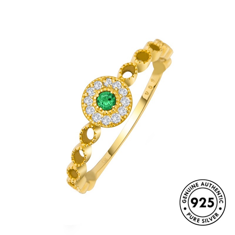Cincin Kepribadian Lapis Emas Perak S925