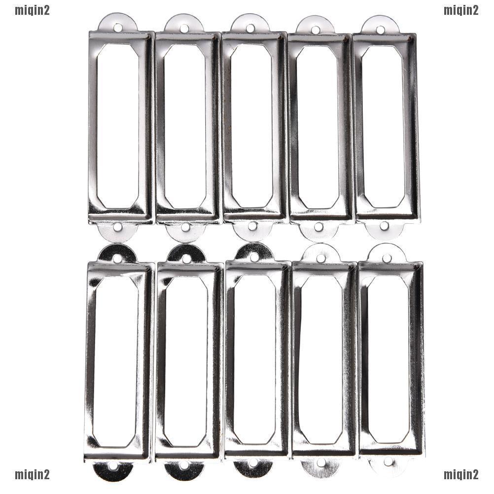Cei 10pcs Drawer Label Pull Holder Frame Cabinet Antique Brass Name File Shopee Indonesia