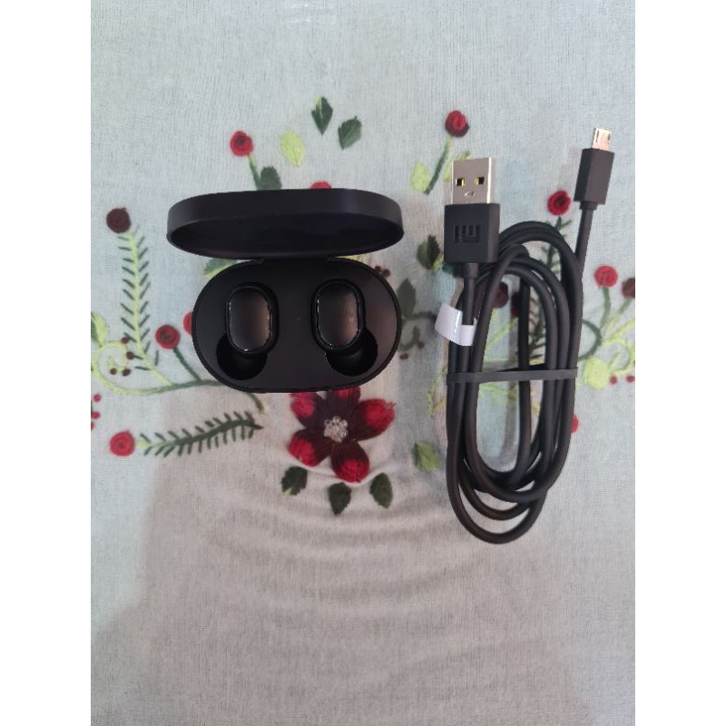XIAOMI MI WIRELESS EARBUDS REDMI AIRDOTS BLACK BEKAS SECOND NO BOX