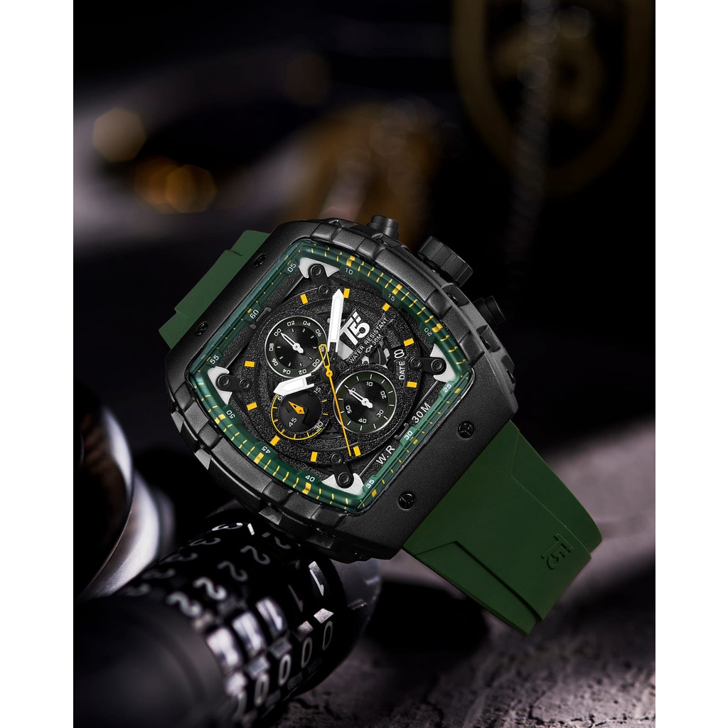 T5 H3856G original chronograph bergaransi free tin box dan tas