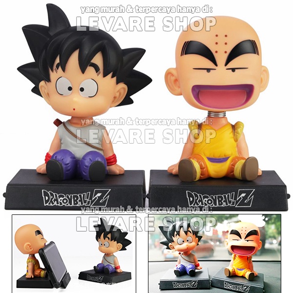 Aksesoris Boneka Per Dashboard Mobil - Kepala Goyang Anime Dragon Ball Goku Krillin Krilin