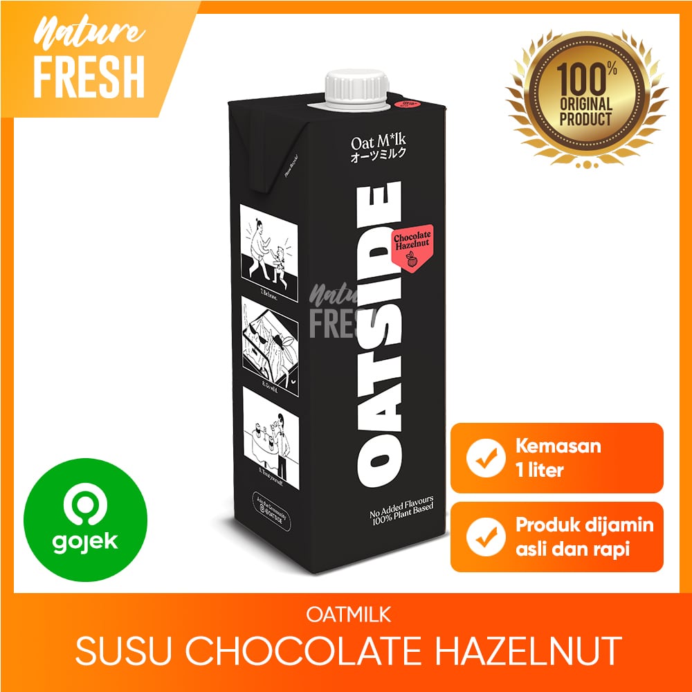 Oatside Oat Milk Barista Chocolate Hazelnut 1 Liter