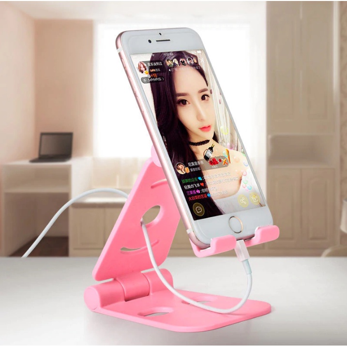 Dudukan Handphone Portable Penyangga HP Portable Ergonomis Stand Folding Bracket