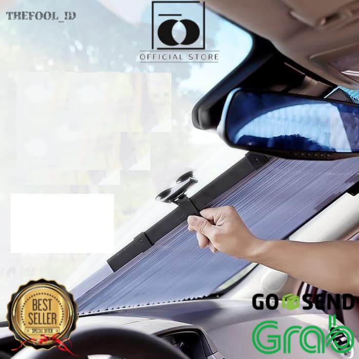 BAROKAH GAMIS Automatic Sun Shield Block Pelindung Anti Panas Dashboard Mobil UV