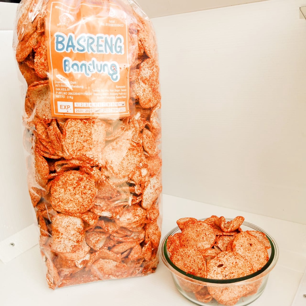 

2KG Keripik Basreng Bandung Pedas Gurih