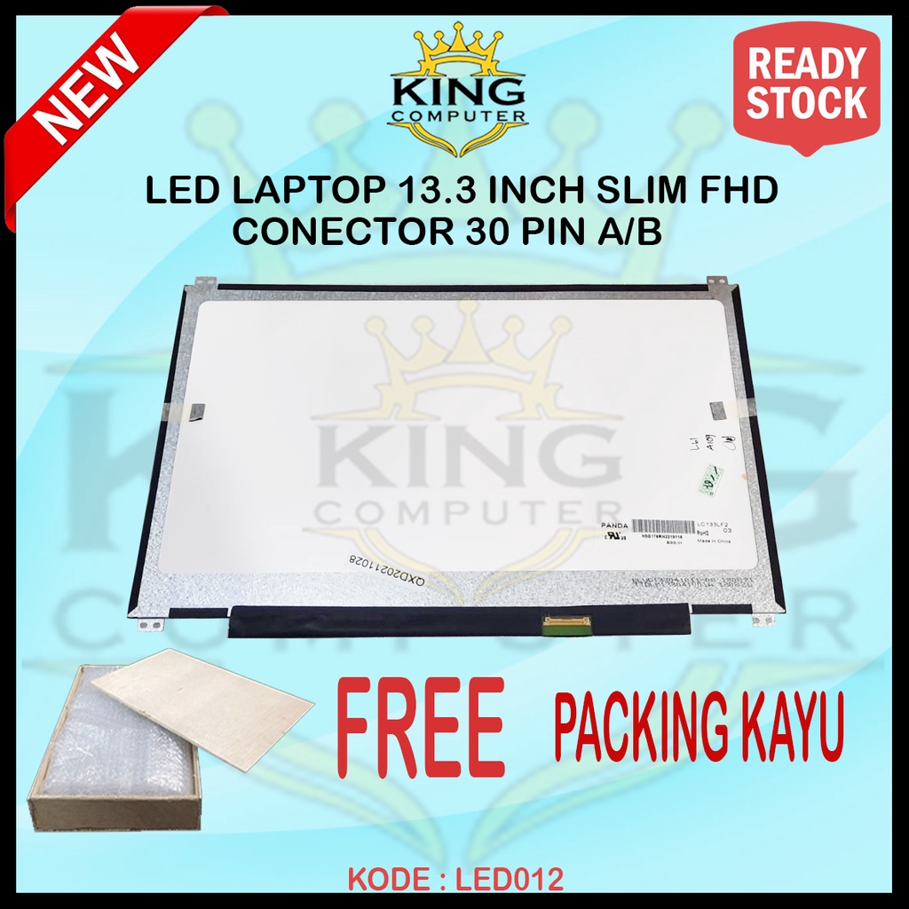 LED LAPTOP LAYAR LAPTOP 13.3 INCH SLIM 30PIN FULL HD KUPING ATAS bawah