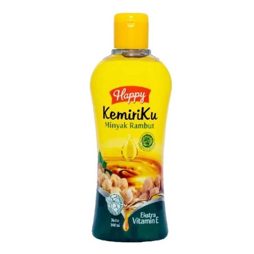 [COD] Minyak Kemiri Pelebat Penumbuh Perangsang Rambut dengan Ekstra Vitamin E - Happy Kemiriku Minyak Rambut BPOM 100 ML
