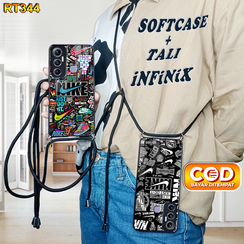 RT344 Softcase Kilau + Tali infinix Hot 11 Case Kilau Hot 8 Hot 9 Hot 9 play Hot 10 Hot 10 play Hot 