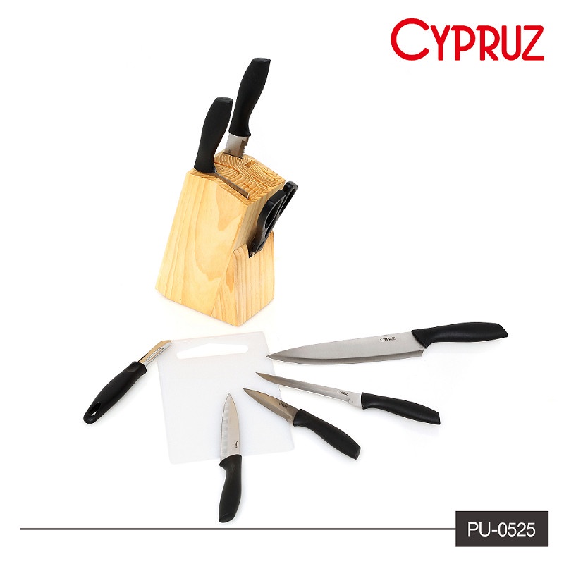 CYPRUZ Pisau Set 10 Pcs Premium Knife Set PU 0525