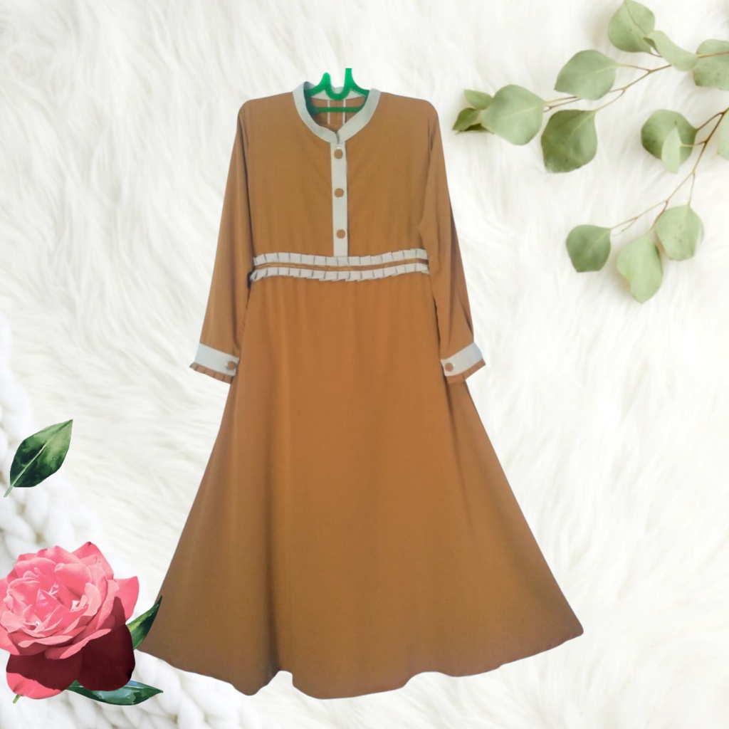 Jubah Akhwat Motif pinggang By Qonita Collection