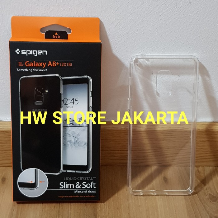 SPIGEN LIQUID CRYSTAL CASE GALAXY A8+  / A8 PLUS 2018 - CRYSTAL CLEAR