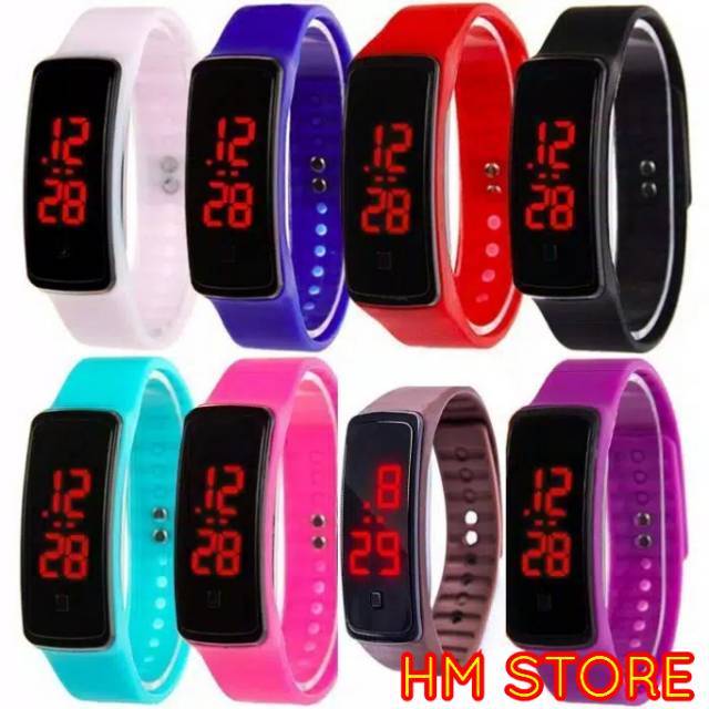 LED Bracelet Sport Watch Digital Display Jam Tangan LED Sport