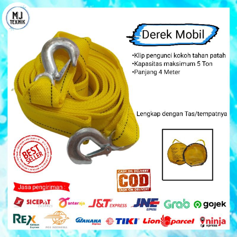 Tali Tow Belt 4 Meter Tali Derek Mobil Asli Original