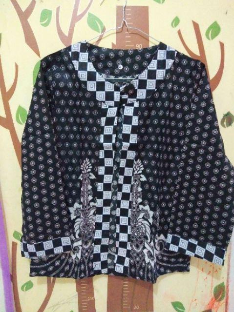 Dress Bolero Mahkota Melia Abu Batik Modern Midi Dress Kerja Seragam Kantor Pesta Kondangan