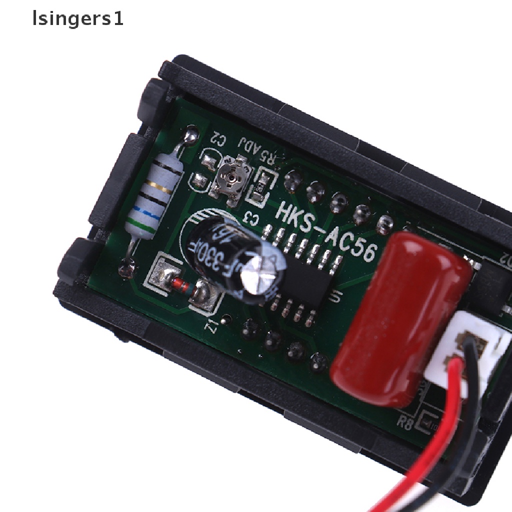 (lsingers1) Voltmeter digital AC 70-500V display LED 2 Kabel