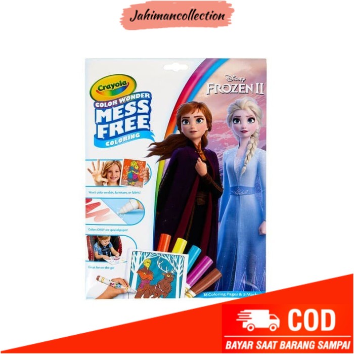 

✨ BISA COD ✨ Crayola Color Wonder Mess Free Frozen 2 Coloring Pages & Markers