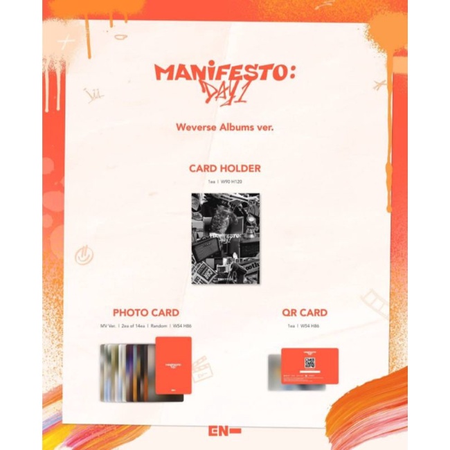 (BOOKED) ALBUM ENHYPEN MANIFESTO DAY 1 WEVERSE VERSION