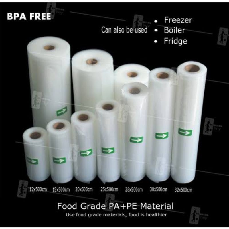 Plastik Vacum Embos Roll UKURAN LENGKAP | Plastic Vakum Emboss Timbul Tebal Tahan Panas Air | Plastik Sedot Kedap Udara Makanan Snack Camilan Frozen food