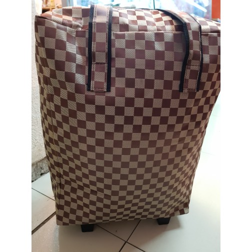 Tote Bag Kanvas Pria Wanita Trendy Camera Besar Pakai Resleting   ZW26  Tas Travel / Tas Roda /