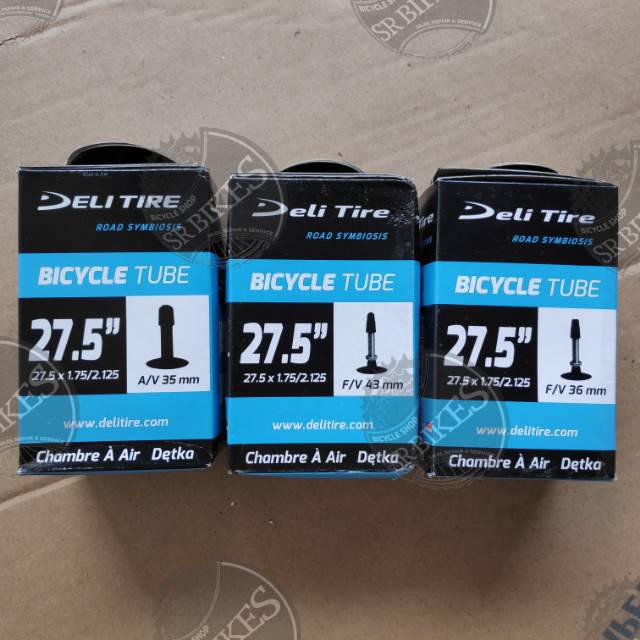 BAN DALAM SEPEDA MTB 27.5 X 1.75/2.125 AV ATAU FV PRESTA DELI TIRE CUCI GUDANG