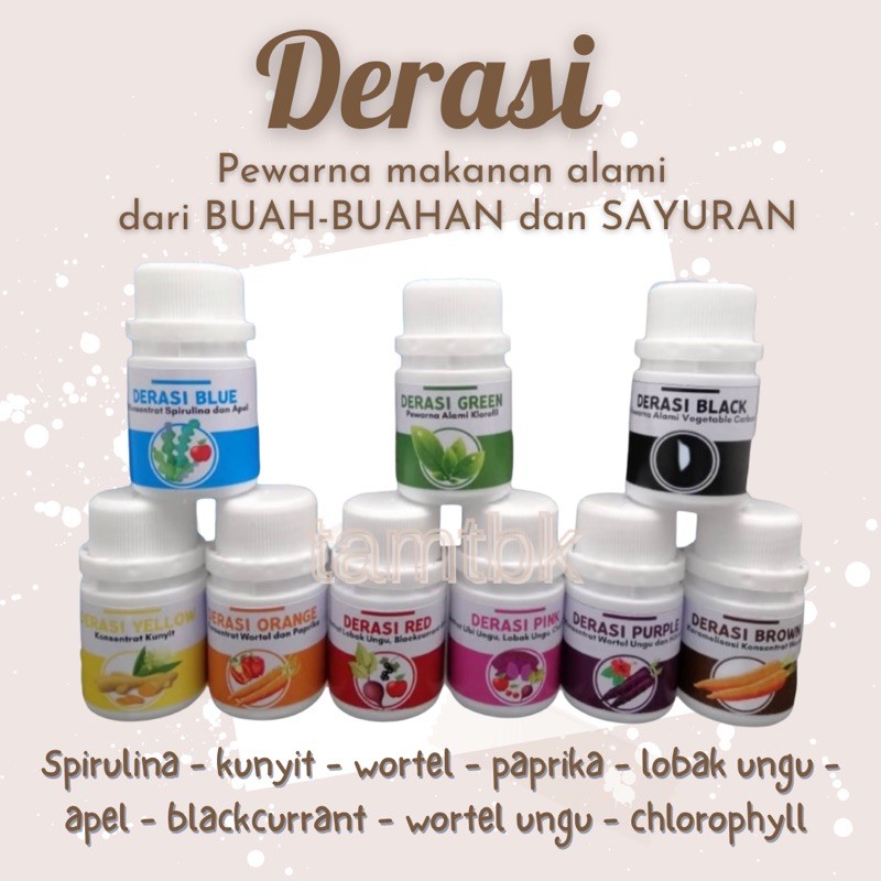 

[Tamtbk] DERASI - pewarna makanan natural alami 30gram