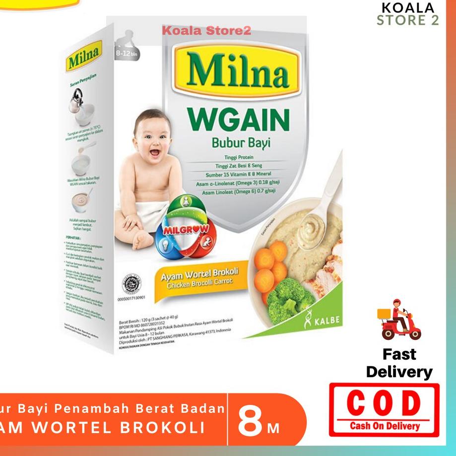 ✈ MILNA Bubur Bayi Organik / WGAIN / Goodmil / Regular Usia 6 Bulan / 8 bulan / Bubur Bayi Milna ➦