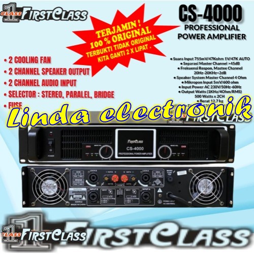 power amplifier firstclass cs 4000 cs4000 firstclass original