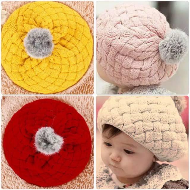 TOPI BAYI PINEAPPLE HAT TOPI NANAS KUPLUK BAYI KOREAN HAT TOPI ANAK KUPLUK RAJUT TOPI BAYi kupluk
