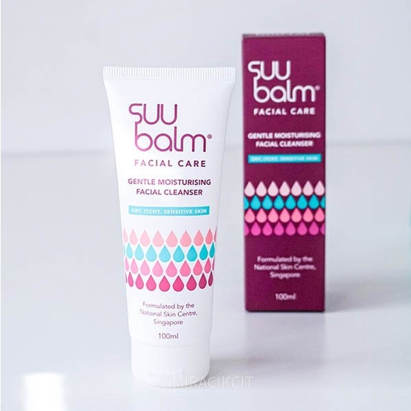 Suu Balm Gentle Moisturising Facial Cleanser for Dry Itchy Sensitive Problem Skin (100ml) 0607