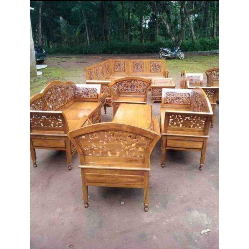 Kursi tamu ukir kartini ukir kayu jati