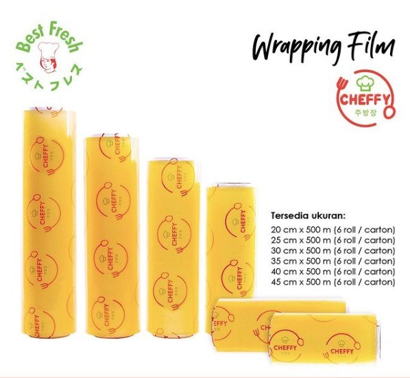PLASTIK WRAP CHEFFY FOOD WRAPPING MAKANAN PLASTIK WRAPPING PEMBUNGKUS - 45cm X 500cm
