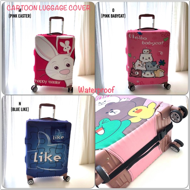 READY STOCK  CARTOON LUGGAGE COVER