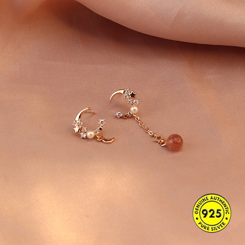 Anting Tusuk Sterling Silver 925 18k Model Strawberry Untuk Wanita