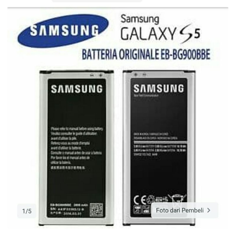 baterai Samsung original galaxy S5
