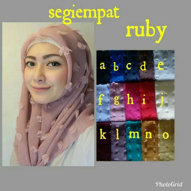 Jilbab rubiah square / jilbab segi empat rubiah linen