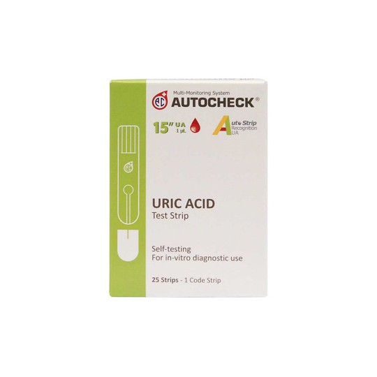 Strip Autocheck Uric Acid isi 25pcs / Strip Asam Urat Autocheck 25pcs / Strip Asam Urat 25 pcs